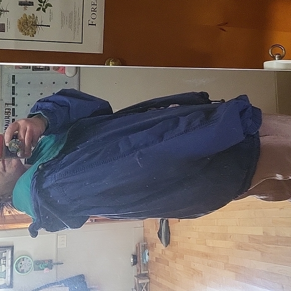 LL Bean VINTAGE 90s reversible striped jacket - Picture 2 of 5